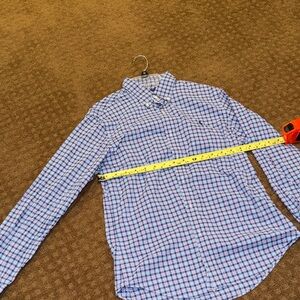 Ralph Lauren Men's Blue and White Plaid Shirt